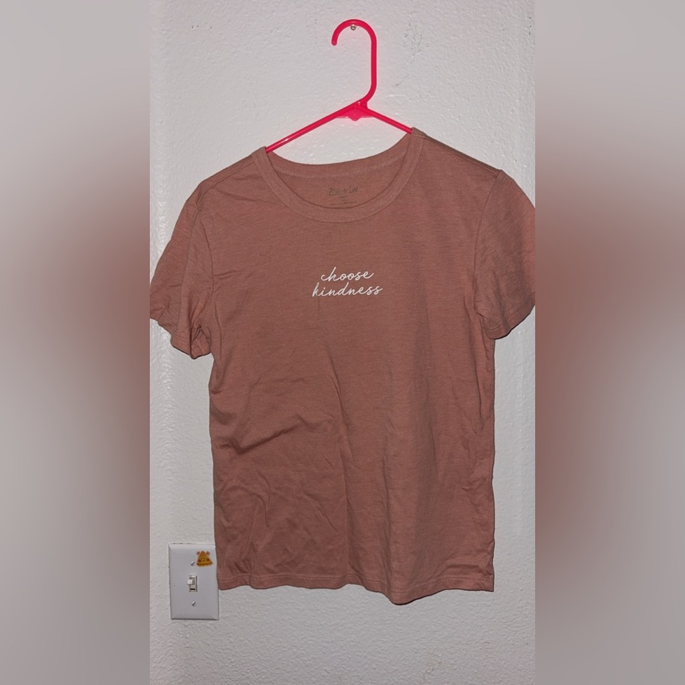 Choose Kindness Crewneck Tee - Dusty Rose